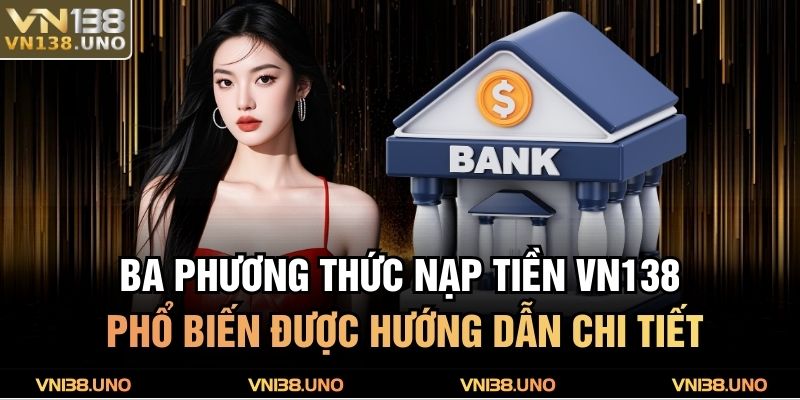 Nạp Tiền VN138 - 3 Phương Thức Giao Dịch Phổ Biến Và Lưu Ý 3 Ba phương thức nạp tiền VN138 phổ biến được hướng dẫn chi tiết
