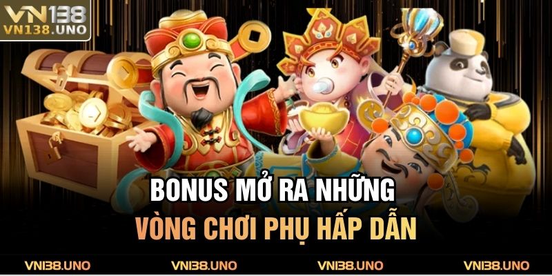Mẹo Chơi Nổ Hũ VN138 - Chiến Lược Đơn Giản Mà Hiệu Quả 3 Bonus mở ra những vòng chơi phụ hấp dẫn